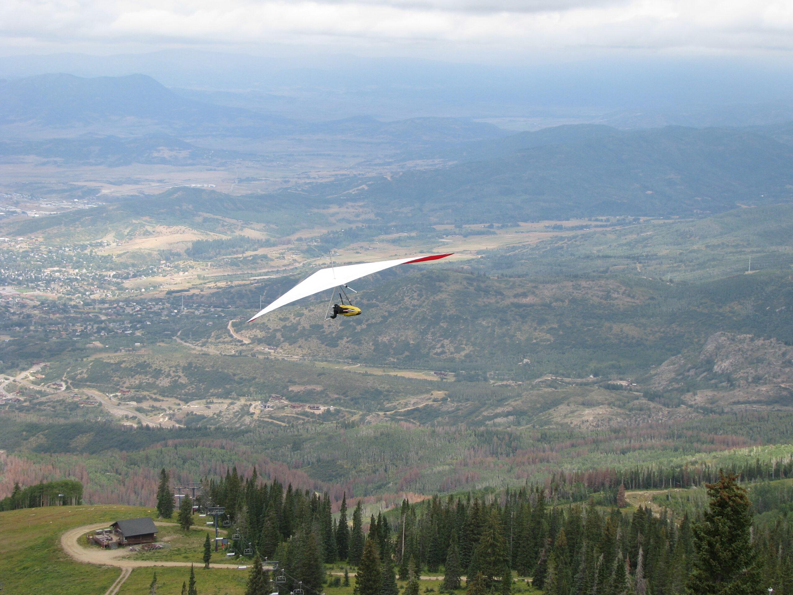 hang gliding over Steamboat Springs Colorado